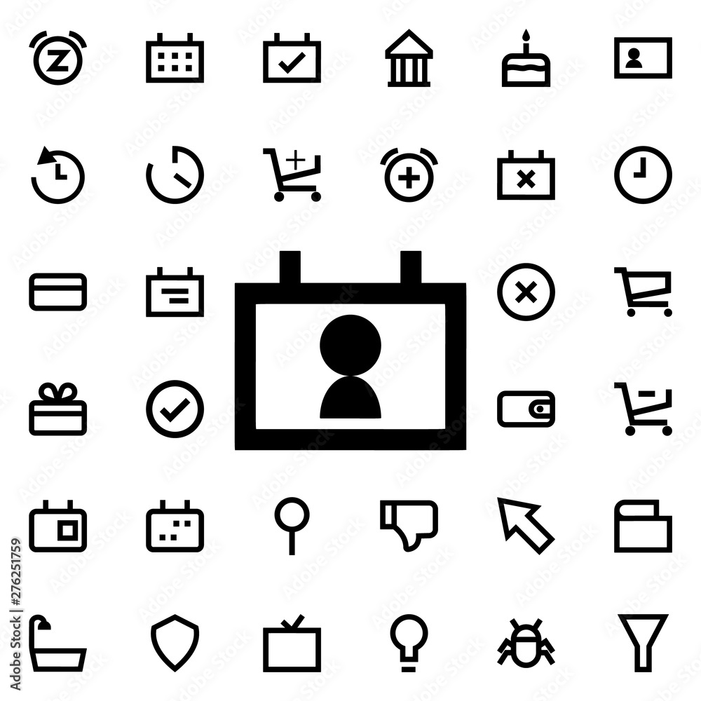 Poster speech icon. Universal set of web for website design and development, app development
