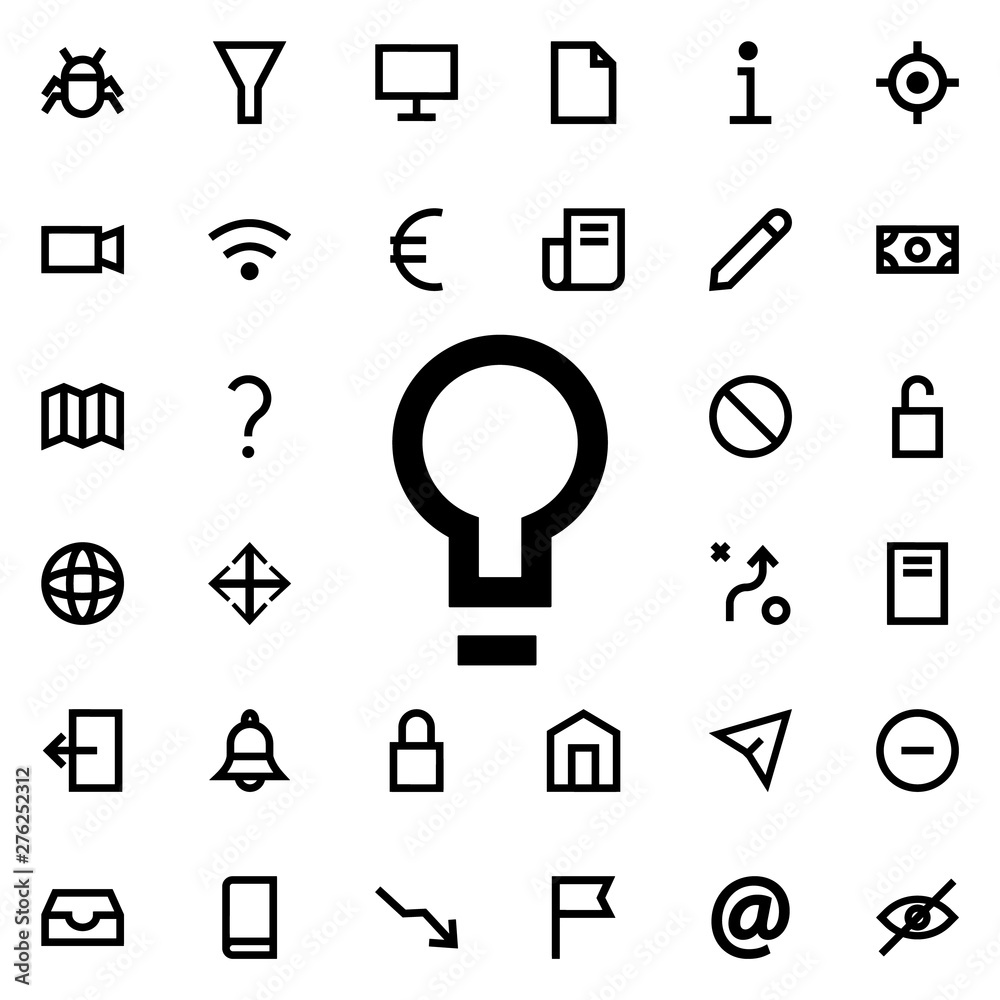 Poster lamp icon. universal set of web for website design and development, app development