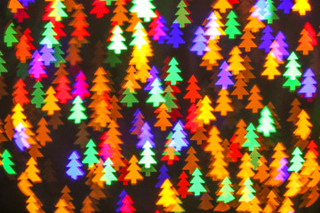 Blurred lights on dark background