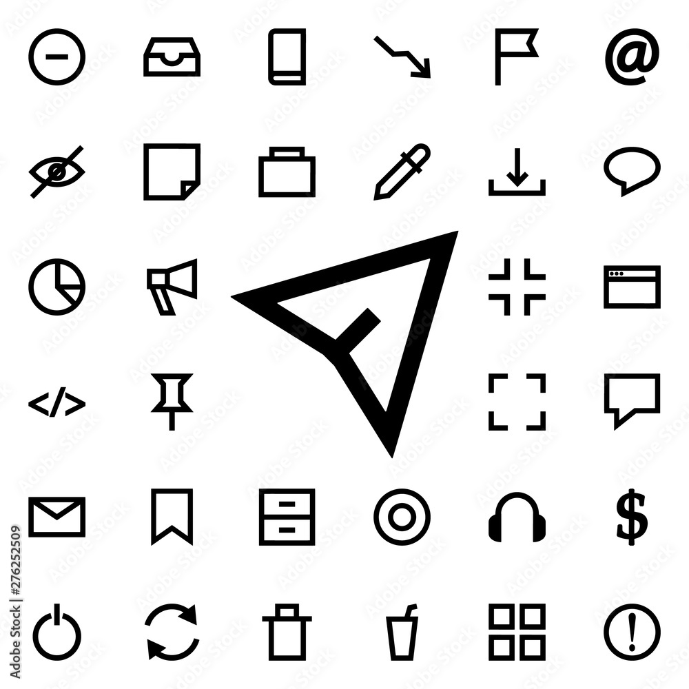 Poster cursor icon. Universal set of web for website design and development, app development