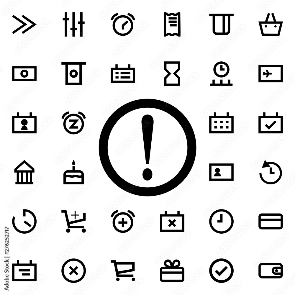 Poster exclamation point icon. universal set of web for website design and development, app development