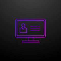 Profile information line nolan icon. Elements of cv set. Simple icon for websites, web design, mobile app, info graphics