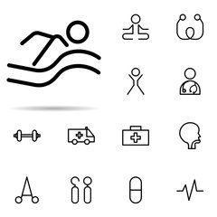 ambulance icon. Universal set of web for website design and development, app development