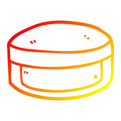 warm gradient line drawing cartoon beauty lotion tub