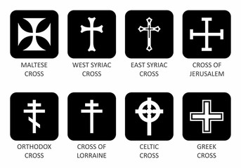 Obraz premium A set of crosses