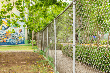 middle-aged man 30-39 years old, using his mobile phone to do self-portrait and using the apps in an outdoor park