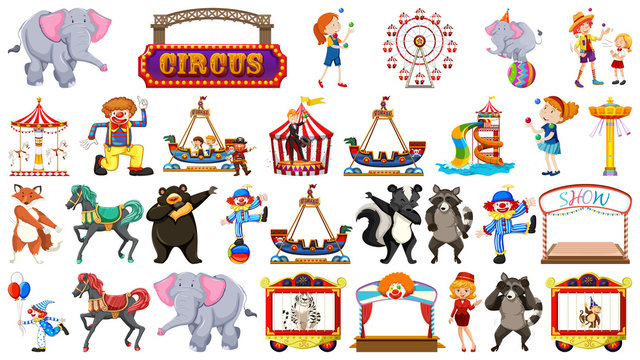 Large circus themed set