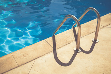ladder in swimming pool