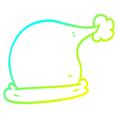 cold gradient line drawing cartoon christmas hats