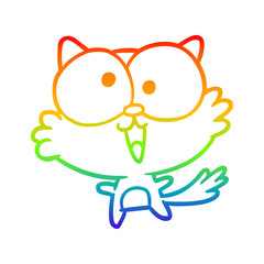 rainbow gradient line drawing cute crazy cat