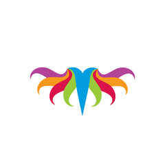 curves colorful beautiful decoration logo vector