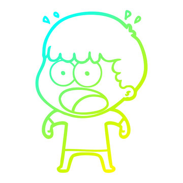 recommend clip art: cold gradient line drawing cartoon shocked man
