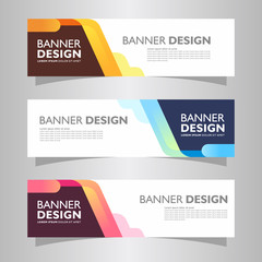 Vector Banner design concept. Modern background template layout business