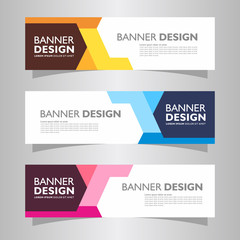 Vector Banner design concept. Modern background template layout business
