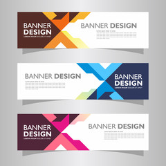 Vector Banner design concept. Modern background template layout business