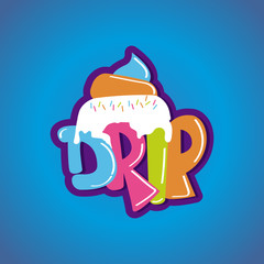 Ice Cream Dripping Vector Texture 
