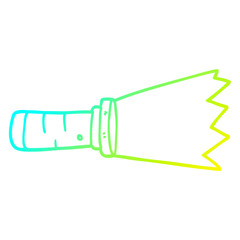 cold gradient line drawing cartoon lit torch