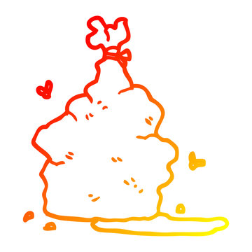 recommend clip art: warm gradient line drawing cartoon garbage bag