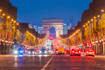 Arc de Triumph in Paris, France - obrazy, fototapety, plakaty