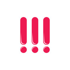 simple exclamation symbol shine design decoration vector