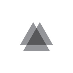 triangle geometric simple logo vector