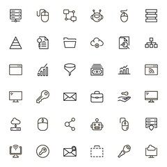 Digital marketing icon set.