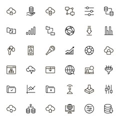 File storage icon set.