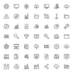 File storage icon set.