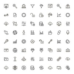 File storage icon set.