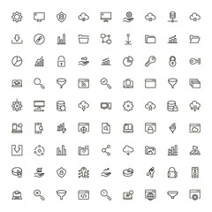 File storage icon set.