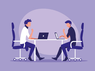 businessmen elegant in the workplace