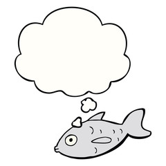 cartoon fish and thought bubble