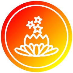 magical flower circular in hot gradient spectrum