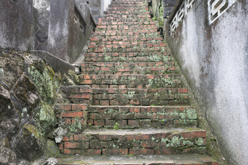 An old staircase of brick