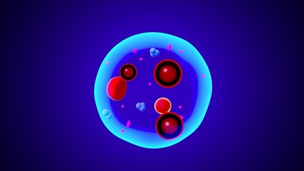 3d rendered illustration of some isolated fat cells