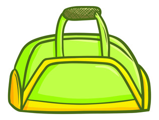 Funny and cute green yellow sport bag for gym equipment