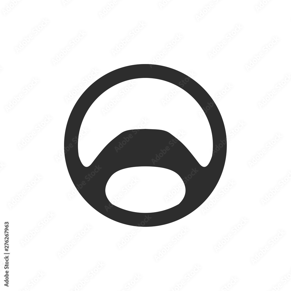 Poster car steering wheel icon set symbol template black color editable. simple logo vector illustration fo