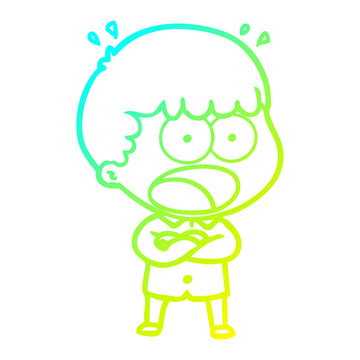 recommend clip art: cold gradient line drawing cartoon shocked man