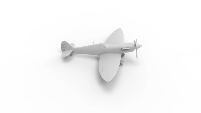 3d rendering of a world war two fighter airplane isolated in white background