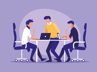 businessmen elegant in the workplace