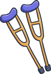 Funny and cute limp leg stick for helping injured people