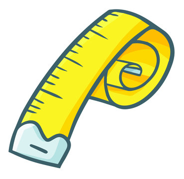 Cute and funny body tape measure for your healthy life Stock Vector