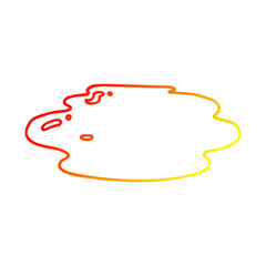 warm gradient line drawing cartoon puddle of water