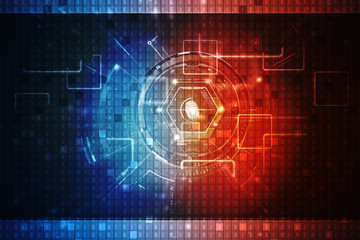  Fingerprint Scanning Technology Concept 2d Illustration