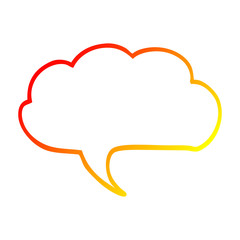 warm gradient line drawing cartoon expression bubble