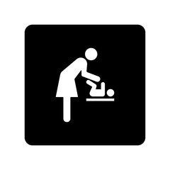 baby diaper changing room sign vector
