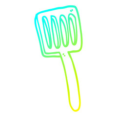 cold gradient line drawing cartoon food spatula