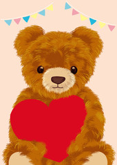 テディベア　メッセージカード