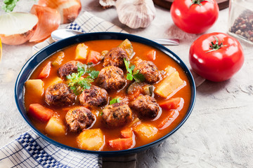 Albondigas - tomato soup with meatballs