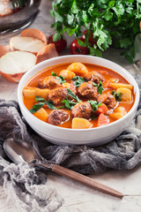 Albondigas - tomato soup with meatballs